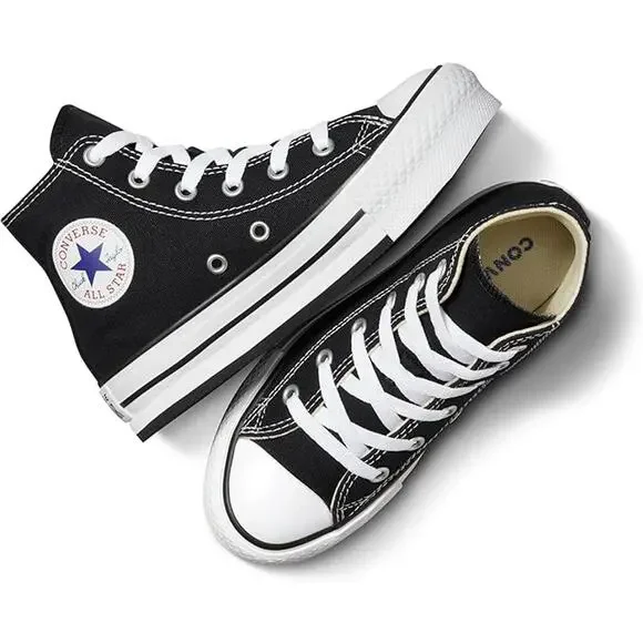 NWT Converse Girls' Chuck Taylor All Star EVA Lift High Top,Black/White-11 - Picture 1 of 6